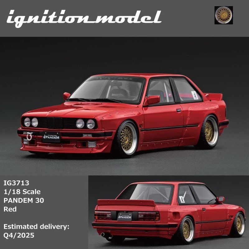 (PRE-ORDER) Ignition Model 1:18 PANDEM BMW E30 RED IG3713