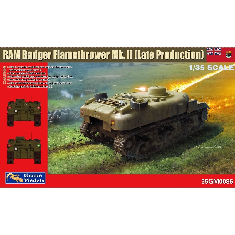 Canadian Badger Flamethrower Ram Mk II 1/35 #35GM0086 by Gecko
