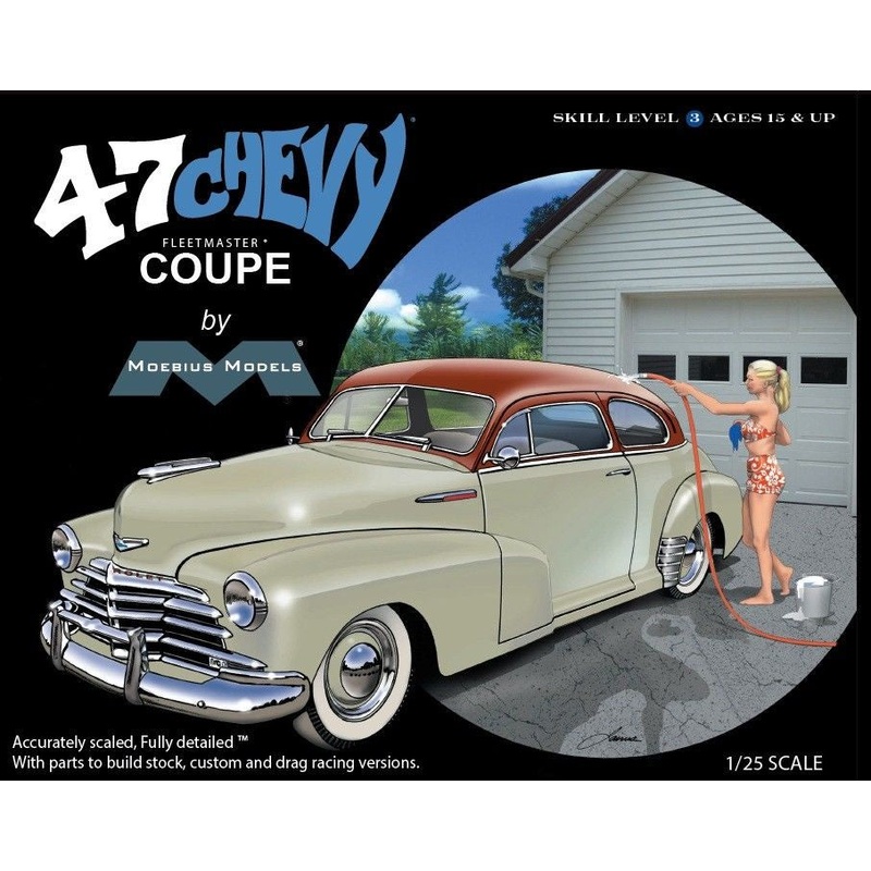 1947 Chevrolet Fleemaster Coupe 1/25 Model Kit #2302 by Moebius