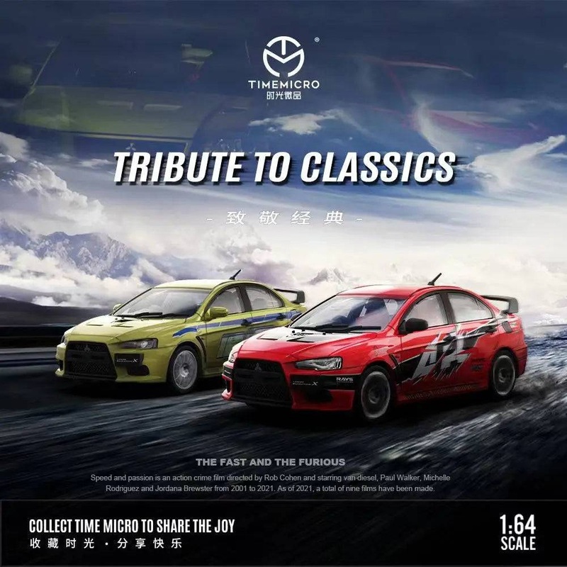 Time Micro 1:64 Tribute To Classics Mitsubishi EVOX w/Figure