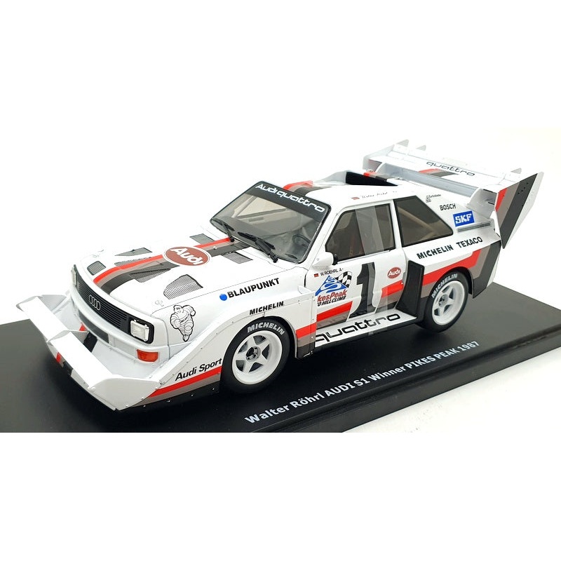 Werk83 1/18 Scale Diecast W1802801 – W.Rohrl Audi S1 Winner Pikes Peak 1987 #1