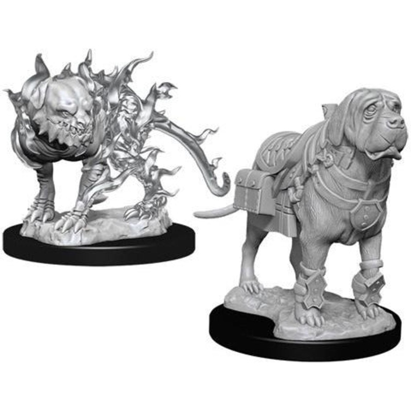 D&D Unpainted Mini – Mastiff & Shadow Mastiff 90017
