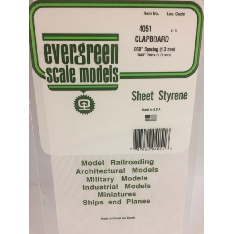 Evergreen 4051 .050 Spacing Clap Board Siding