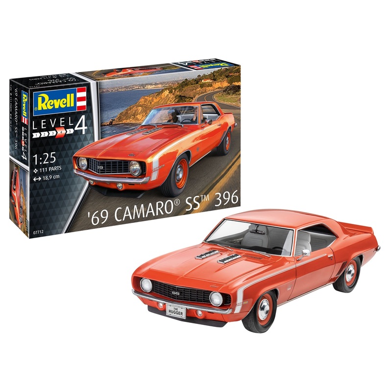 1969 Camaro SS 1/24 Model Car Kit #7712 by Revell