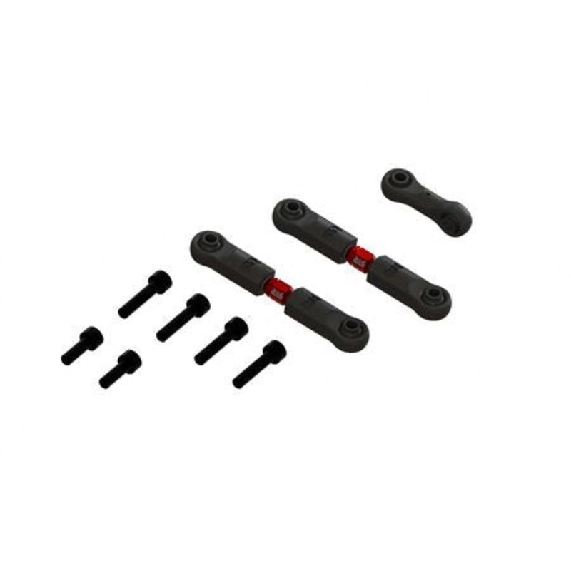 Arrma Mojave Grom Aluminum Adjustable Steering Link Set B (Red) (2) – ARA340217