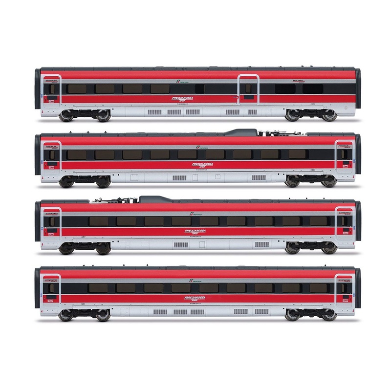 Passenger car set intermediate car Frecciarossa ETR 1000 FS Trenitalia Ep.VI 4-piece