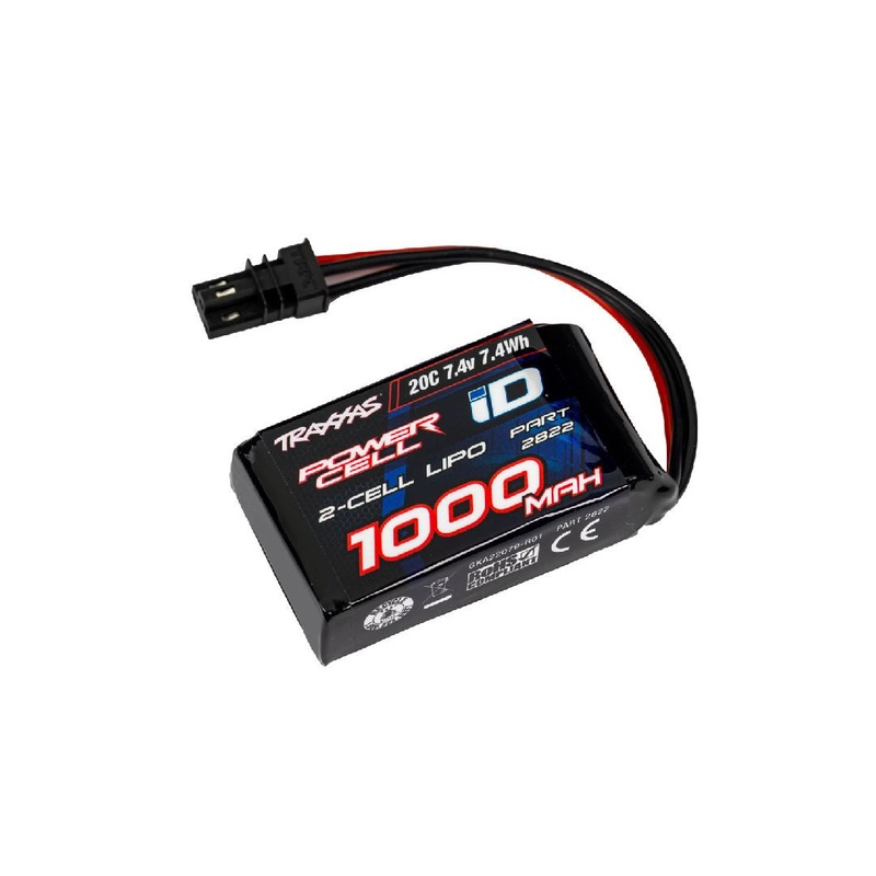 Traxxas 1000mAh 2S 7.4V 20C LiPo Battery (fits TRX-4M) – TRA2822
