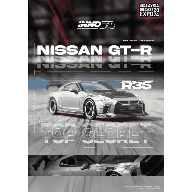 INNO64 1:64 Nissan Skyline GT-R (R35) Malaysian Die Cast Expo Exclusive 2024