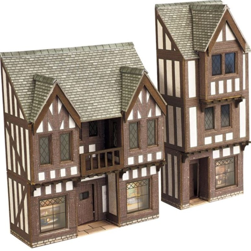 Metcalfe PN190 Low Relief Timber Framed Shop Fronts