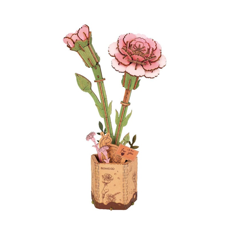 DIY Wooden Pink Carnation