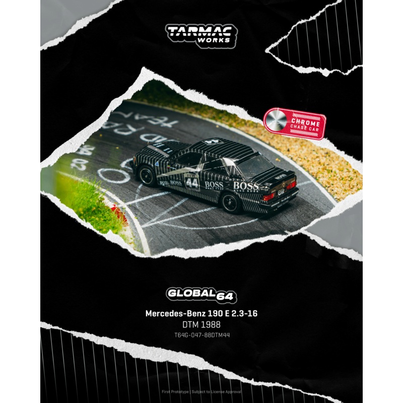(PRE-ORDER) Tarmac Works 1:64  Mercedes-Benz 190 E 2.3-16, DTM 1988, Johnny Cecotto