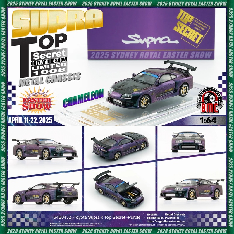 BM Creations 1:64 Top Secret Toyota Supra Aus Exclusive