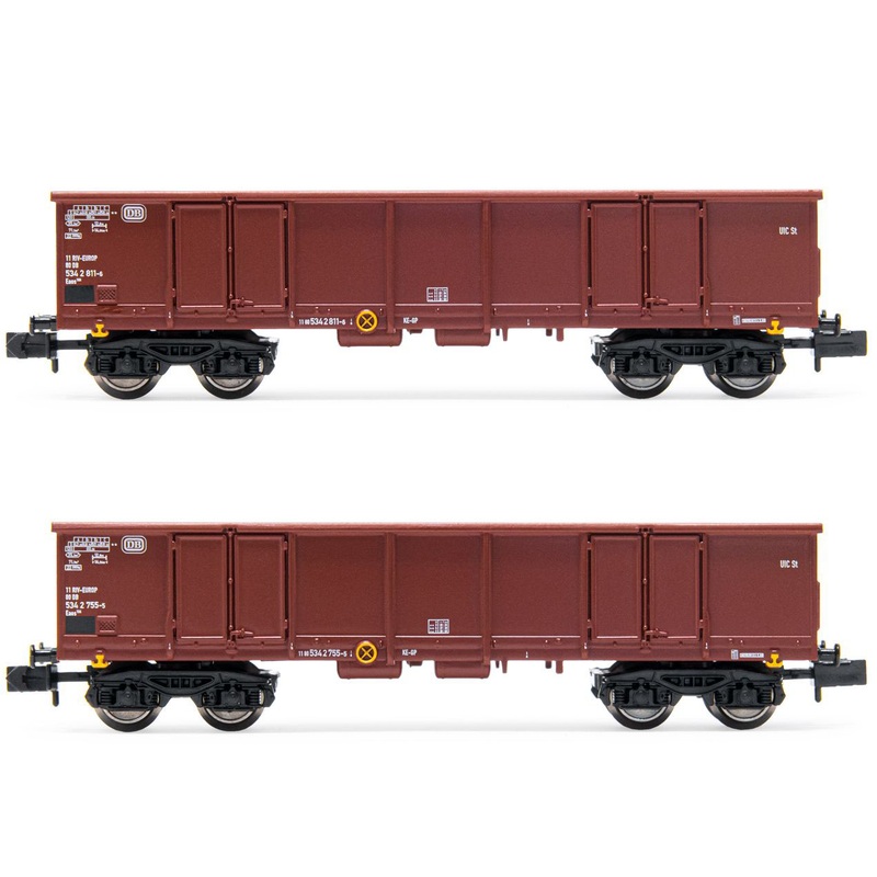 Goods wagon set gondolas Eaos 106 loaded with scrap DB Ep.IV 2-part