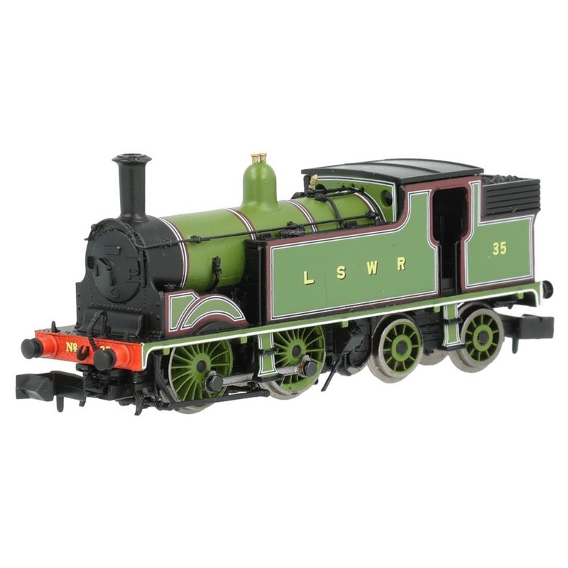 M7 0-4-4T 35 steam locomotive in London & South Western Railway lined green