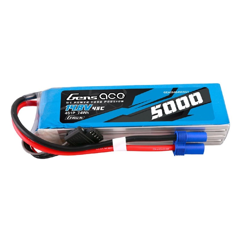 Gens Ace G-Tech Smart 4S LiPo Battery 45C (14.8V/5000mAh) w/EC5 Connector – GEA504S45E5GT