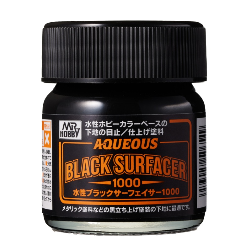 Mr. Aqueous Black Surfacer 1000 (Jar Type)