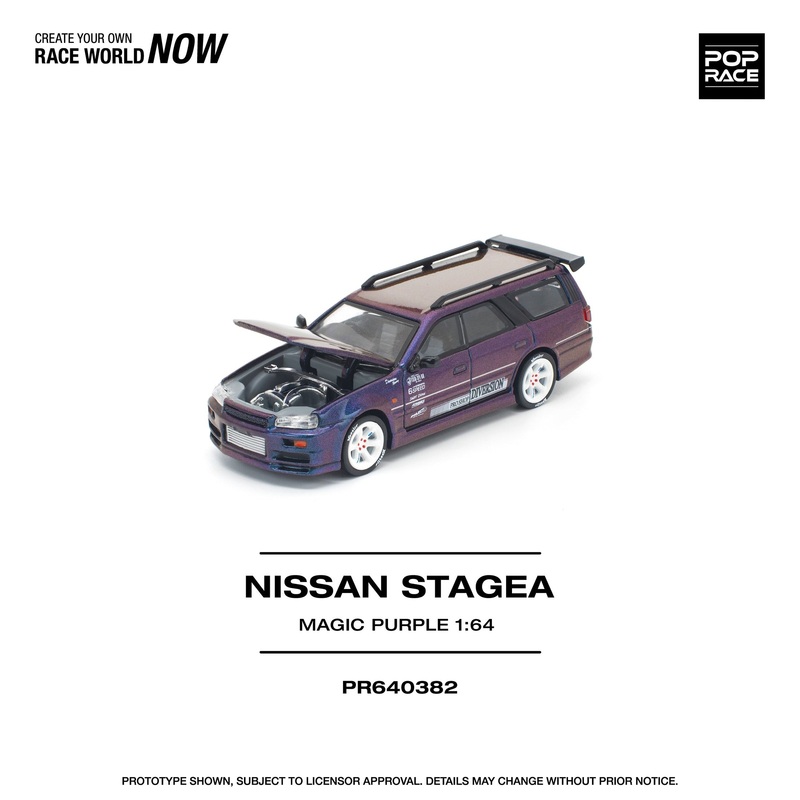(PRE-ORDER) Pop Race 1:64 Nissan Stagea Magic Purple