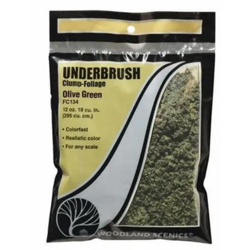 Woodland Scenics FC134 Underbrush – Olive Green