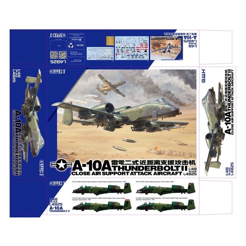US Air Force A-10A Thunderbolt II Close Air Support Attack Aircraft 1/48 #L4825 by GWH