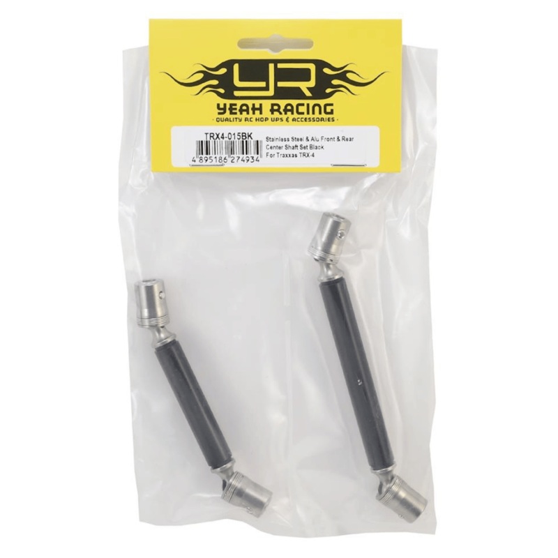 Yeah Racing Stainless Steel Front & Rear Center Shaft for Traxxas TRX-4 (Black) – YEA-TRX4-015BK