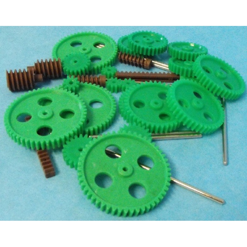 Assorted Large Plastic Motor Gears & Metal Shafts (27pcs) #SVM-MR8