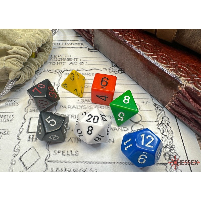 Chessex Opaque 7-Die Set GM And Beginner Player CHX254996