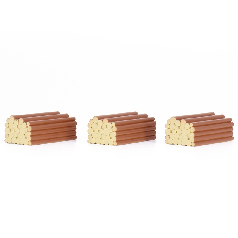 Roundwood load, 3 pieces for Kato RhB wagons