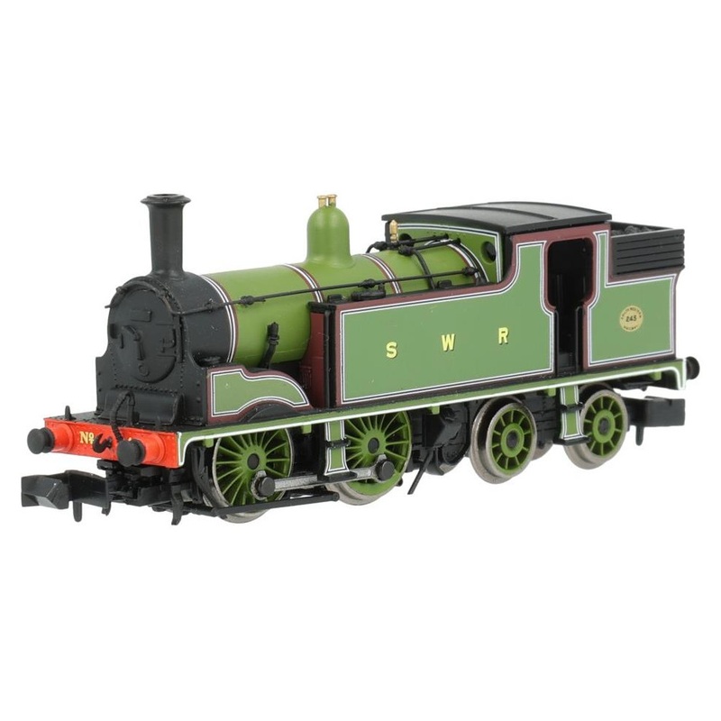 M7 0-4-4T 245 steam locomotive in London & South Western Railway lined green