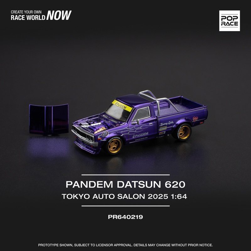 Pop Race 1:64 Pandem Datsun 620 2025 Tokyo Auto Salon Exclusive