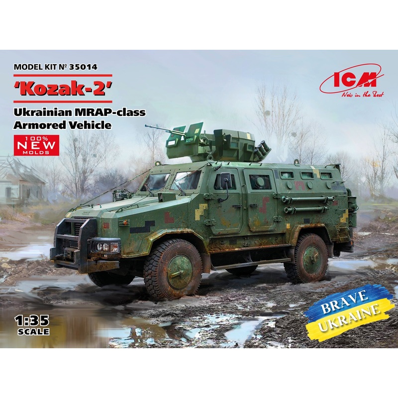 Kozak-2′ Ukrainian MRAP-class Armored Vehicle (100% new molds) 1/35 #35014 by ICM