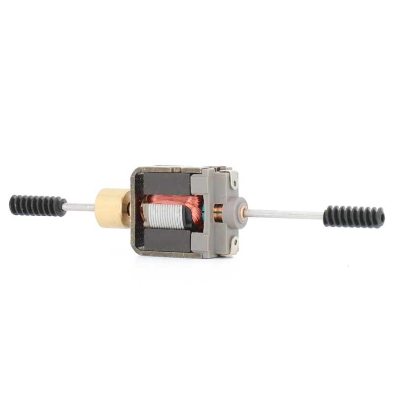 Spare part motor with flywheel and two worms