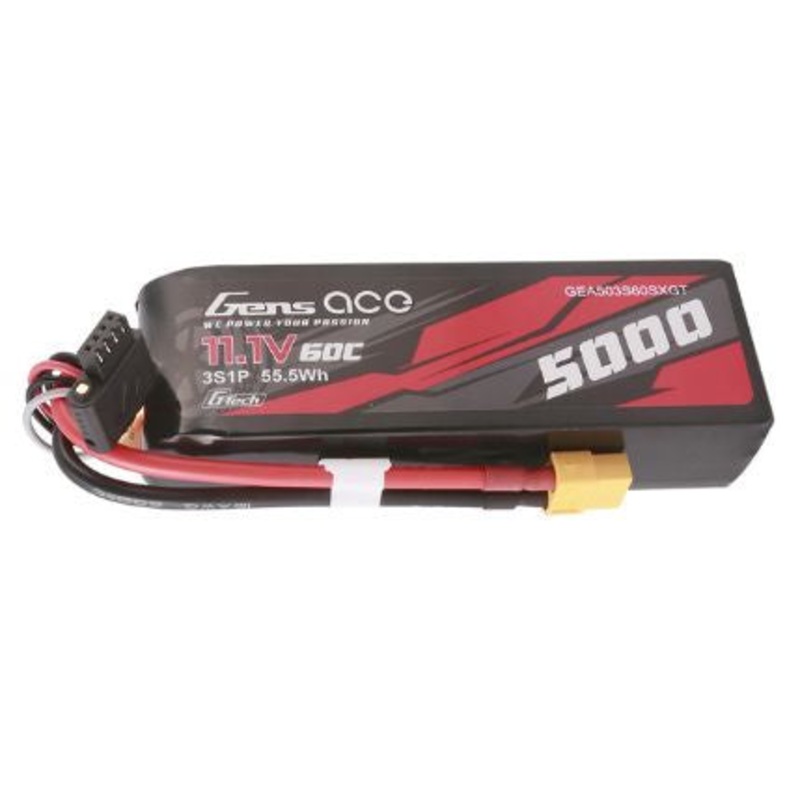 Gens Ace G-Tech Smart 3S LiPo Battery 60C (11.1V/5000mAh) w/XT60 Connector – GEA503S60X6GT