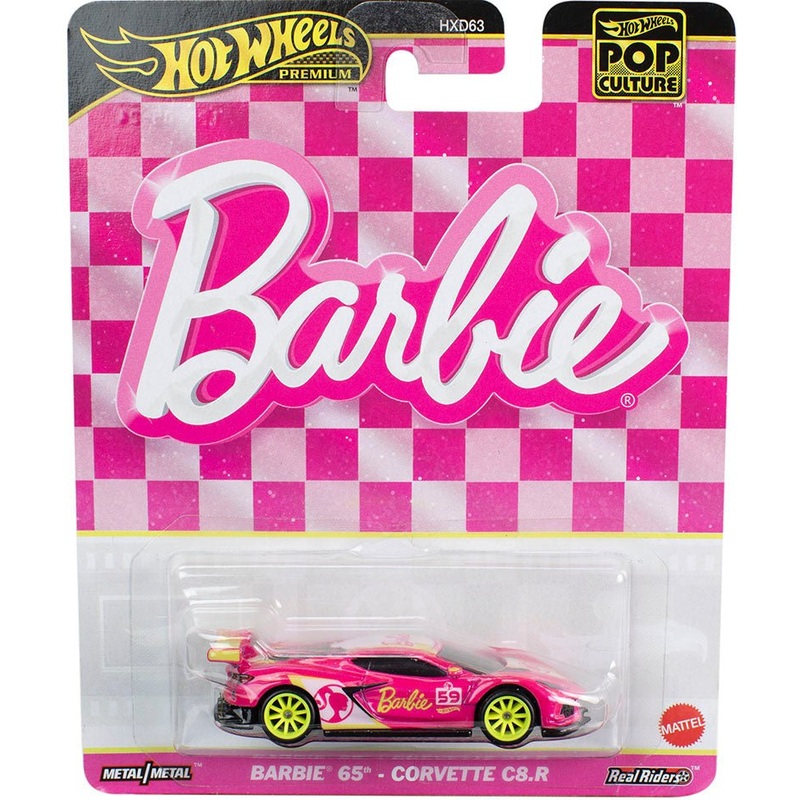 Hot Wheels Premium 1:64 Pop Culture Barbie 65th Anniversary Corvette C8.R