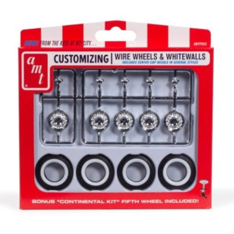 AMT KH Wire Wheels and Tires Parts Pack