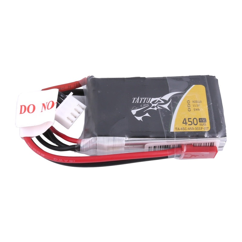 Tattu – 343 – 450mAh 3s1P 11.1V 45C LiPo JST Plug