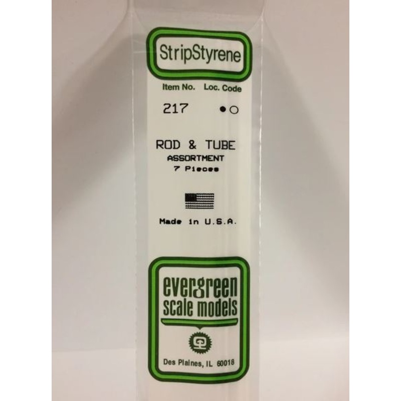 Evergreen 217 Rod and Tube Assortment 7 pieces