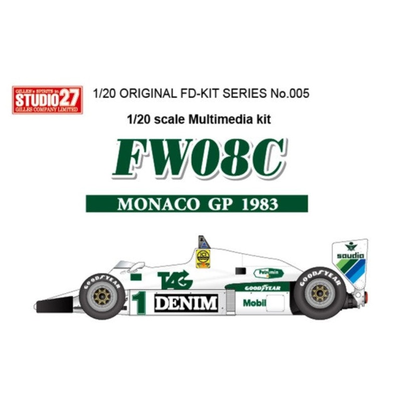 FD20005 1:20 Studio27 Williams FW 08C Monaco GP 1983 model car kit