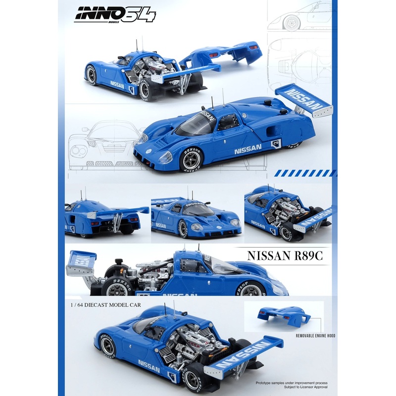 INNO64 1:64 Nissan R89C Blue