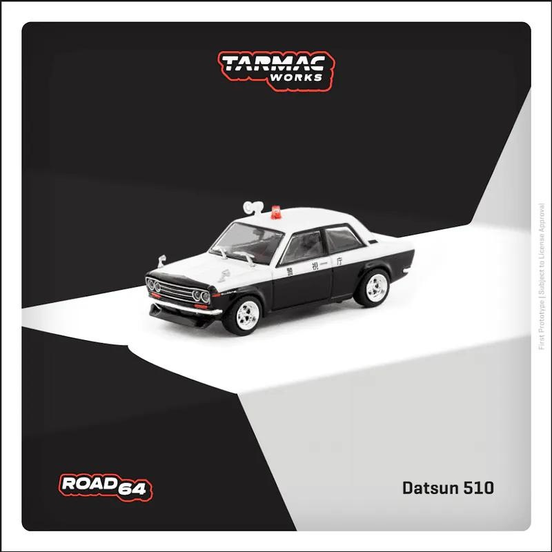 Tarmac Works 1:64 Datsun 510 Sedan Jap Police