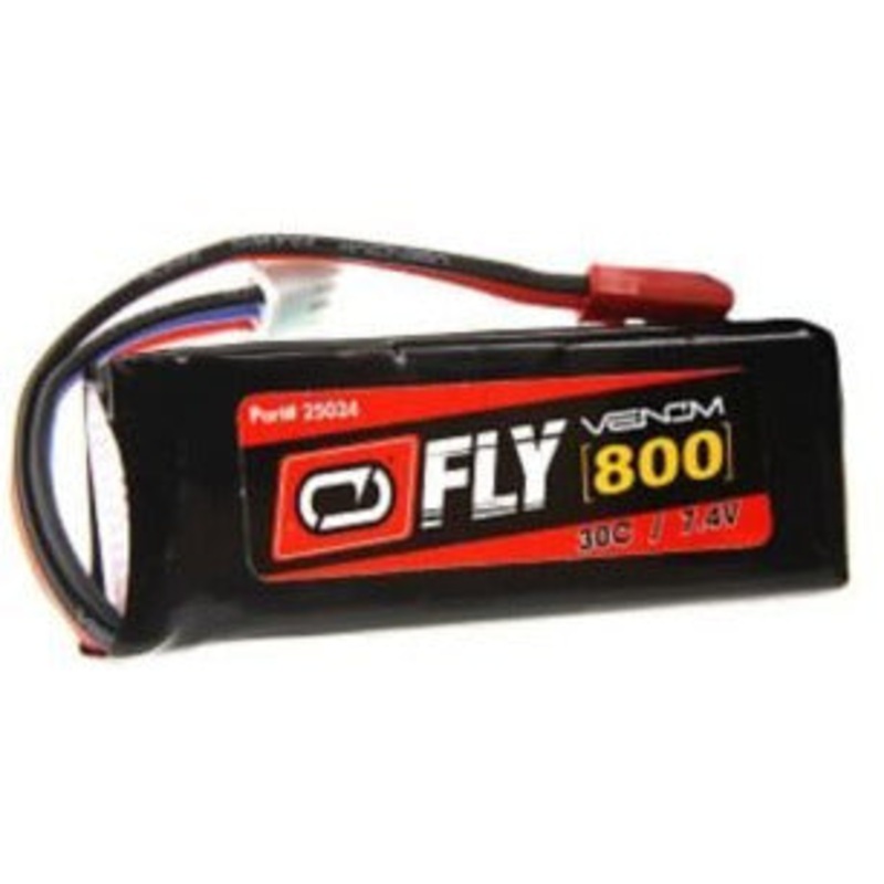 Venom 30C 7.4V 800mAh 2S LiPo w/JST