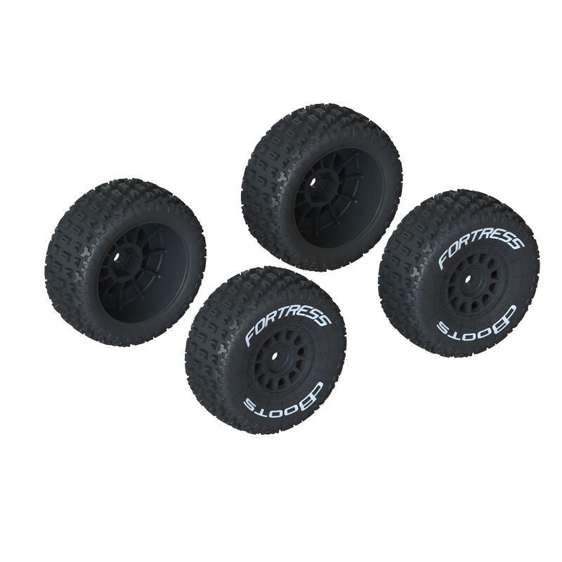 Arrma Mojave Grom dBoots ‘Fortress’ Pre-Mounted Off-Road Tires (Black) (4) w/12mm Hex – ARA550117