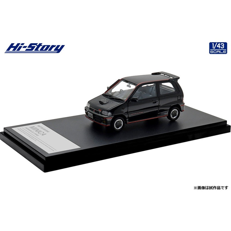 [ Back-order ] Hi-Story HS495BK 1:43 MITSUBISHI MINICA DANGAN ZZ 1990Lamp Black Resin model car