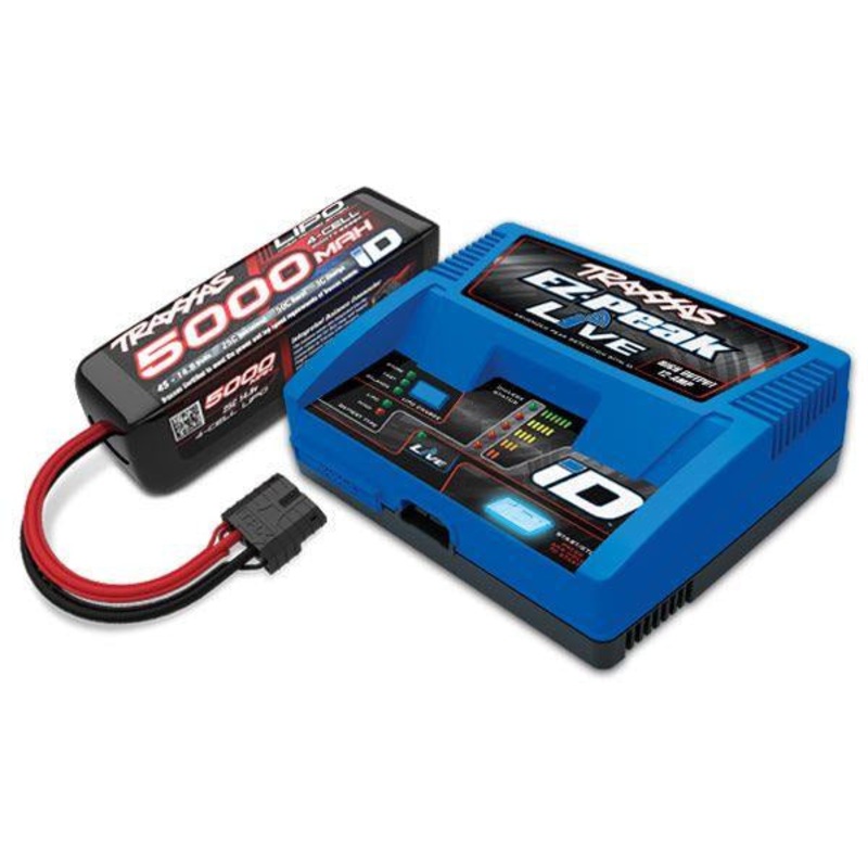 Traxxas 4S 5000mAh 14.8V iD LiPo Battery/Charger Completer Pack – TRA2996X
