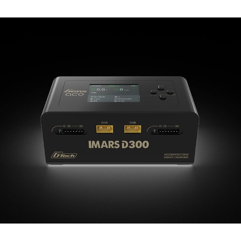 Gens Ace Imars D300 G-Tech Smart Dual AC/DC Charger (6S/16A) (Black) (AC-300W) (DC-350W x2)