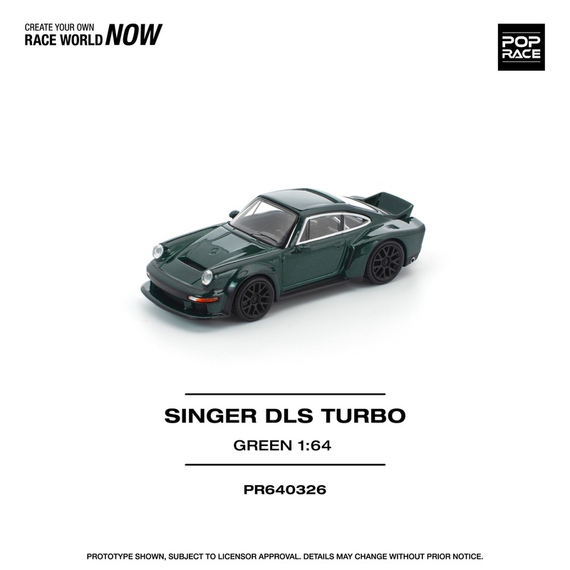 (PRE-ORDER) Pop Race 1:64 Porsche Singer DLS TURBO (ROAD) GREEN