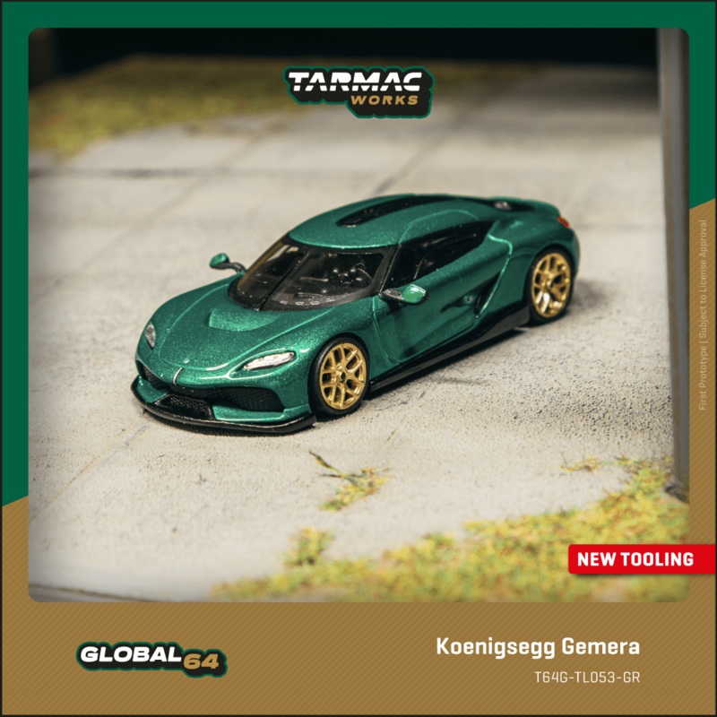 (PRE-ORDER) Tarmac Works 1:64 Koenigsegg Gemera Green *** Brand New Tooling! ***