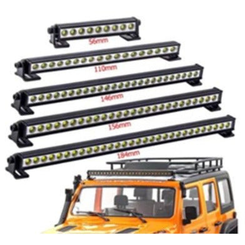 1/10 Light Bar – 25 LED (White) 5-8V, Roof Mount, 146mm Wide, Receiver Plug