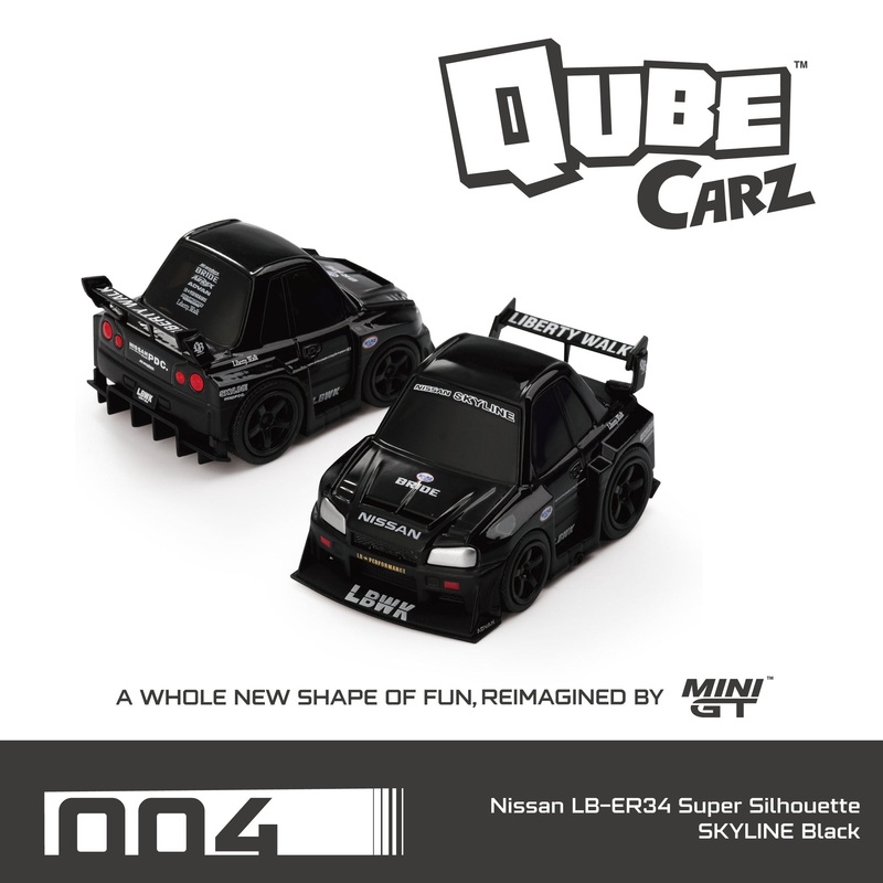 (PRE-ORDER) Qube Carz Nissan LB-ER34 Super Silhouette SKYLINE Black QZ00401-BL