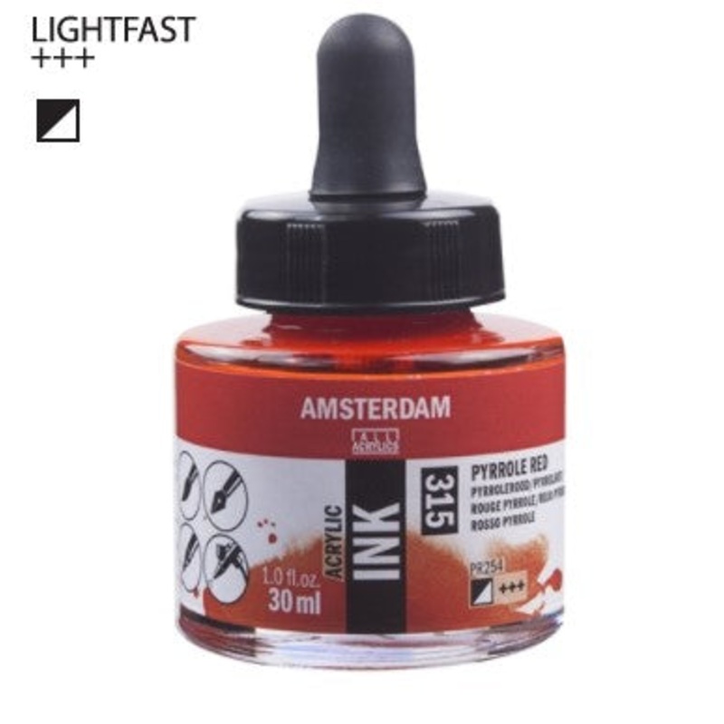 Amsterdam Acrylic Ink # 315 Pyrrole Red