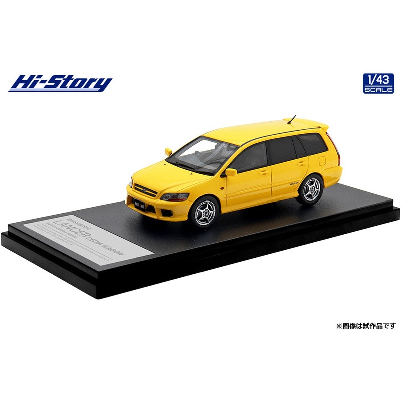 [ Back-order ] Hi-Story HS505YE 1:43 MITSUBISHI LANCER CEDIA WAGON Ralliart Edition 2001Dandelion Yellow resin model car